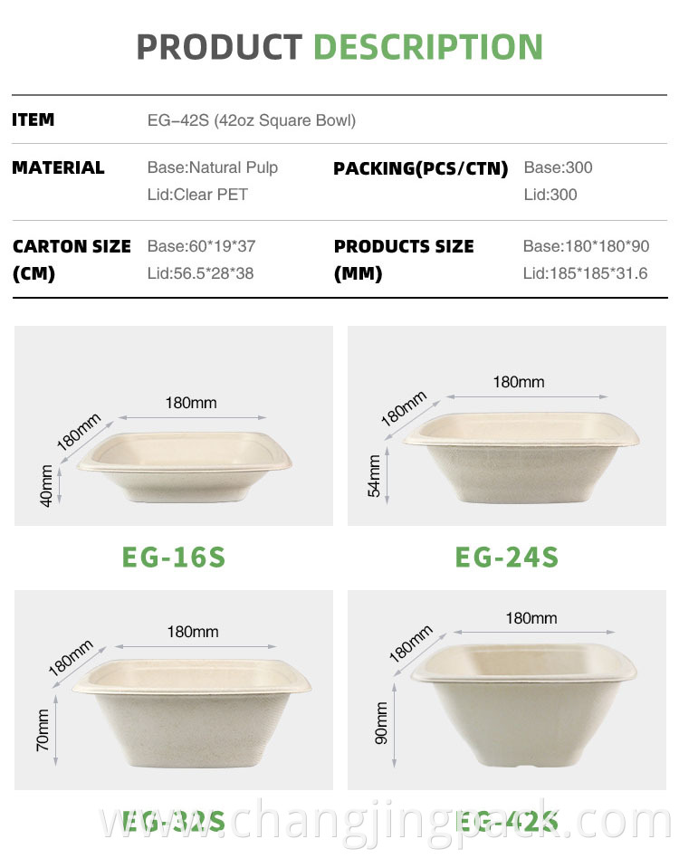  biodegradable salad bowls